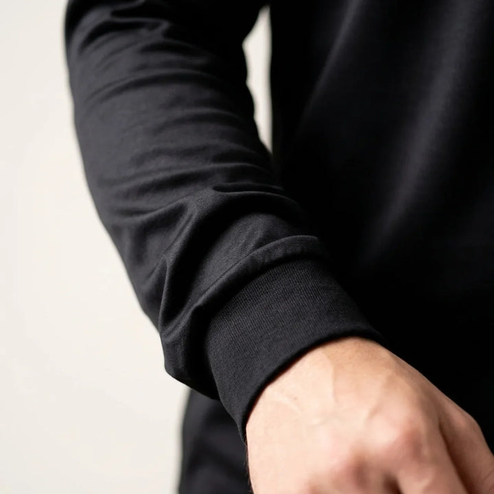 Maglia a Manica Lunga Lucida Nera