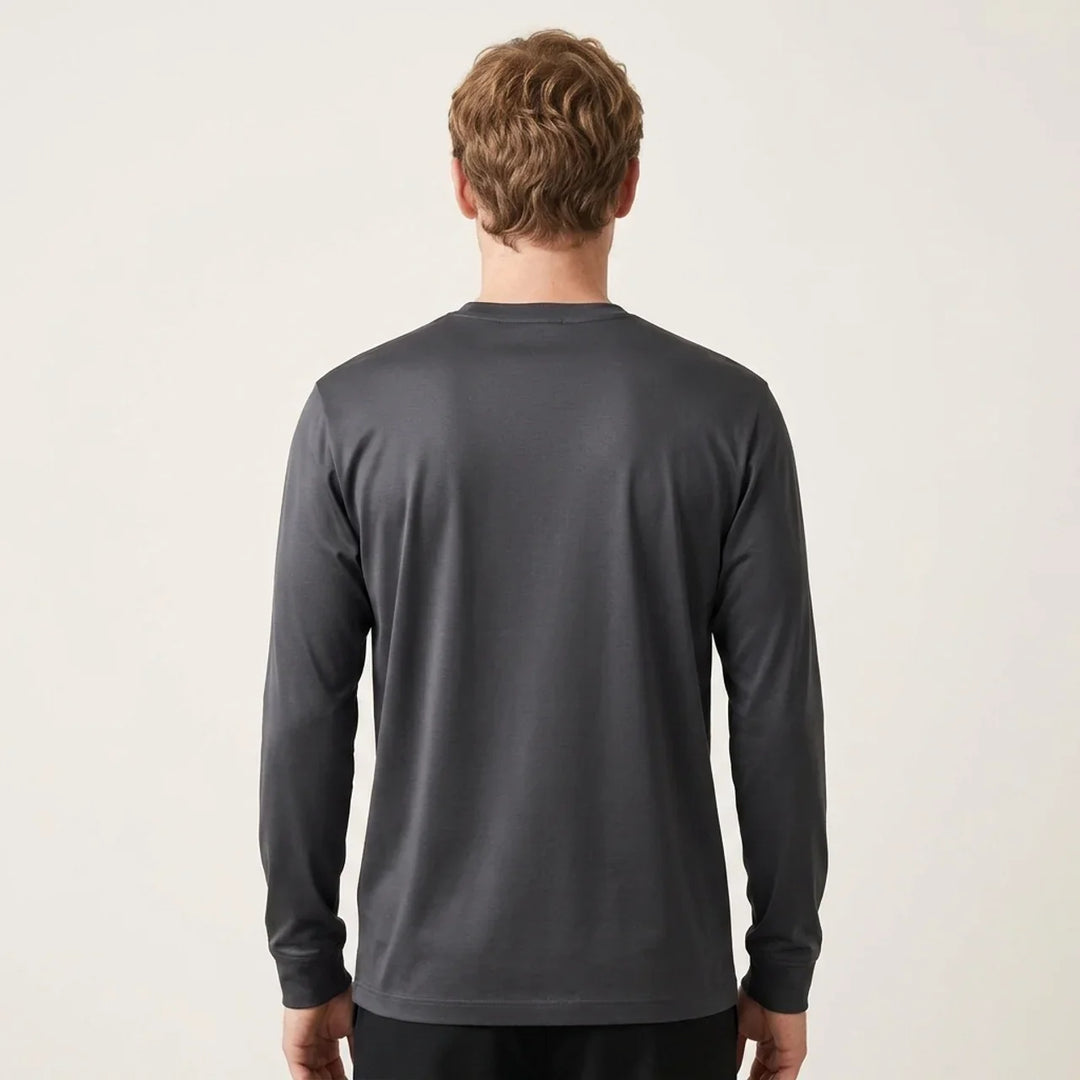 Maglia a Manica Lunga Lucida Grigio Scuro