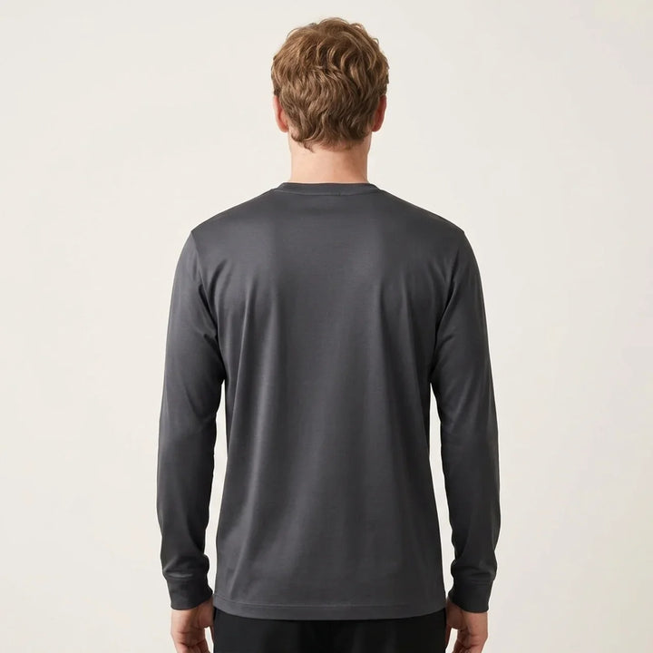Maglia a Manica Lunga Lucida Grigio Scuro