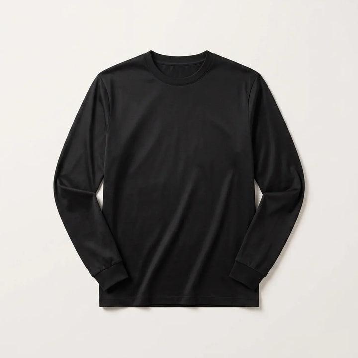 Maglia a Manica Lunga Lucida Nera