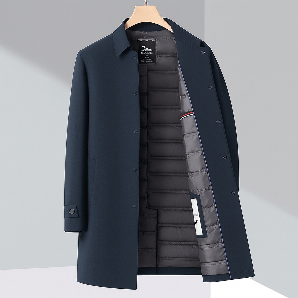 Marco Trench Coat Imbottito Blu Navy