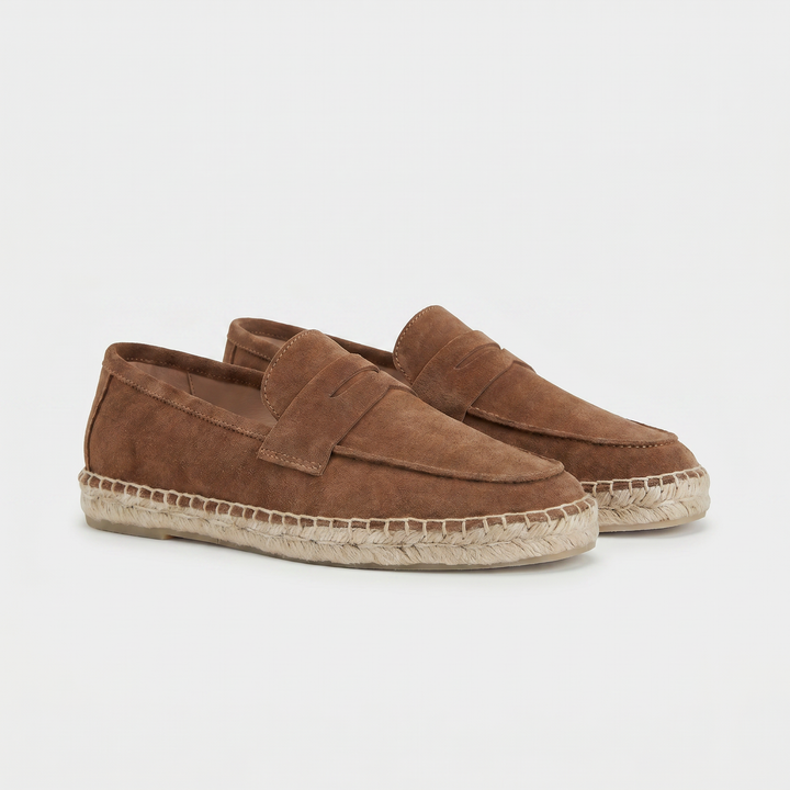 Mocassino Espadrilla in Camoscio Tabacco