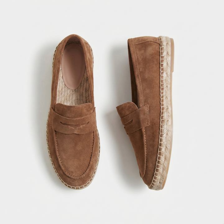 Mocassino Espadrilla in Camoscio Tabacco