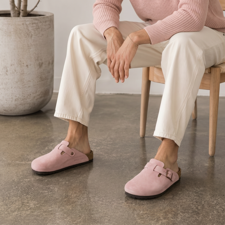 Zoccolo in Camoscio Rosa